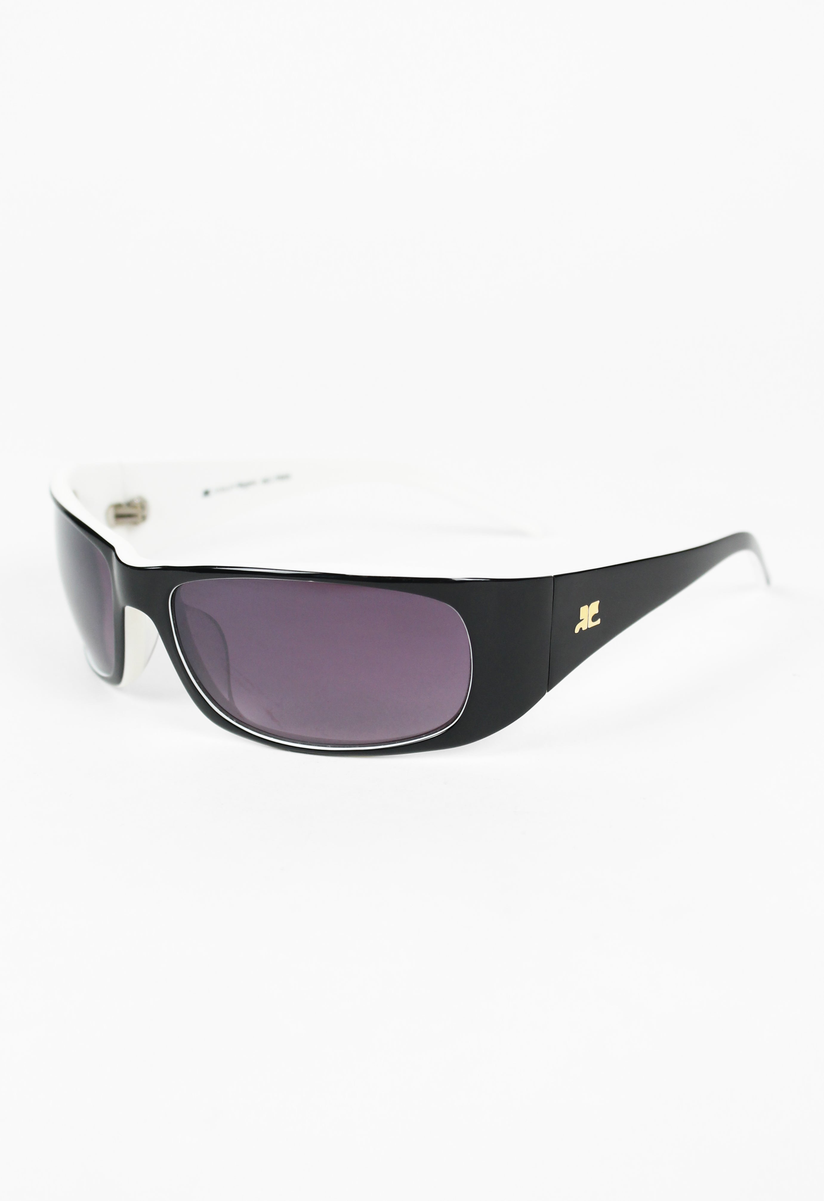 COURRÈGES WRAPAROUND BI-COLOUR SUNGLASSES
