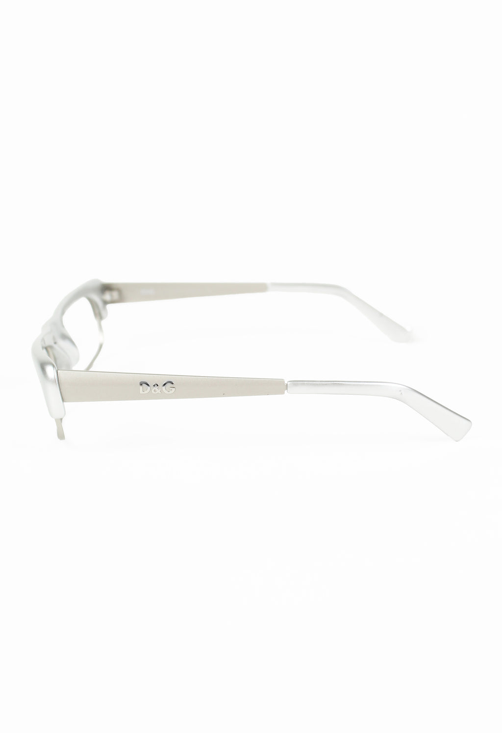 DOLCE AND GABBANA MATTE SILVER SPACE AGE GLASSES FRAME