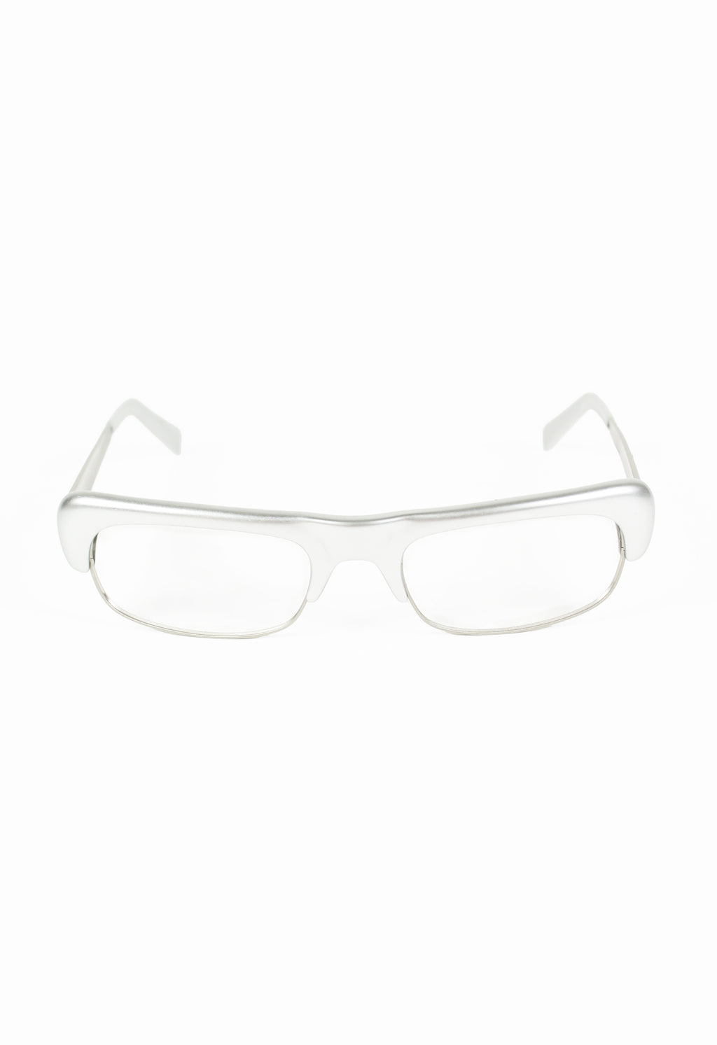 DOLCE AND GABBANA MATTE SILVER SPACE AGE GLASSES FRAME