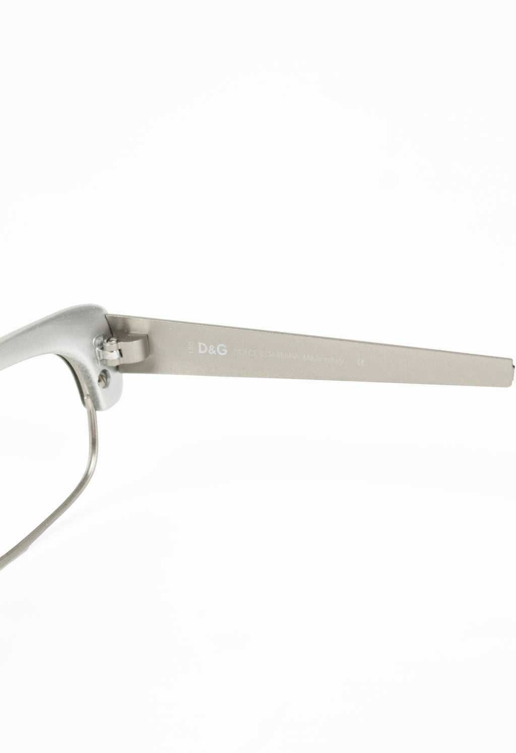 DOLCE AND GABBANA MATTE SILVER SPACE AGE GLASSES FRAME