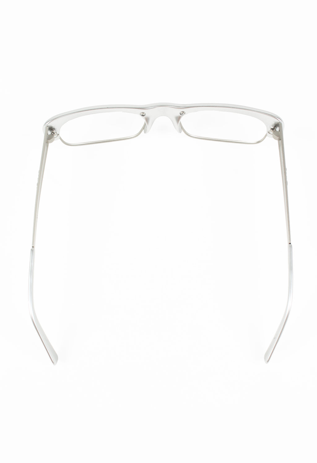 DOLCE AND GABBANA MATTE SILVER SPACE AGE GLASSES FRAME