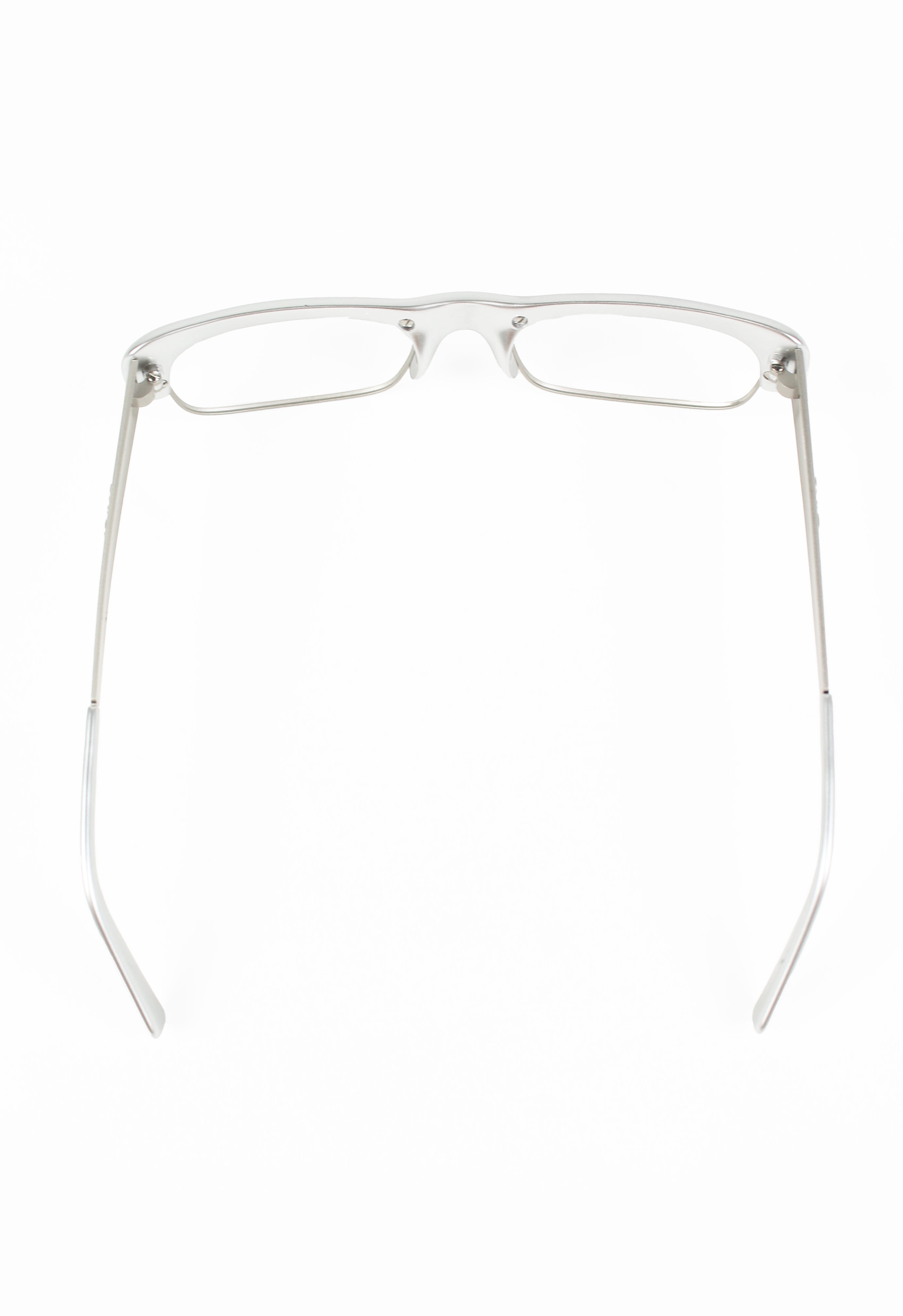 DOLCE AND GABBANA MATTE SILVER SPACE AGE GLASSES FRAME