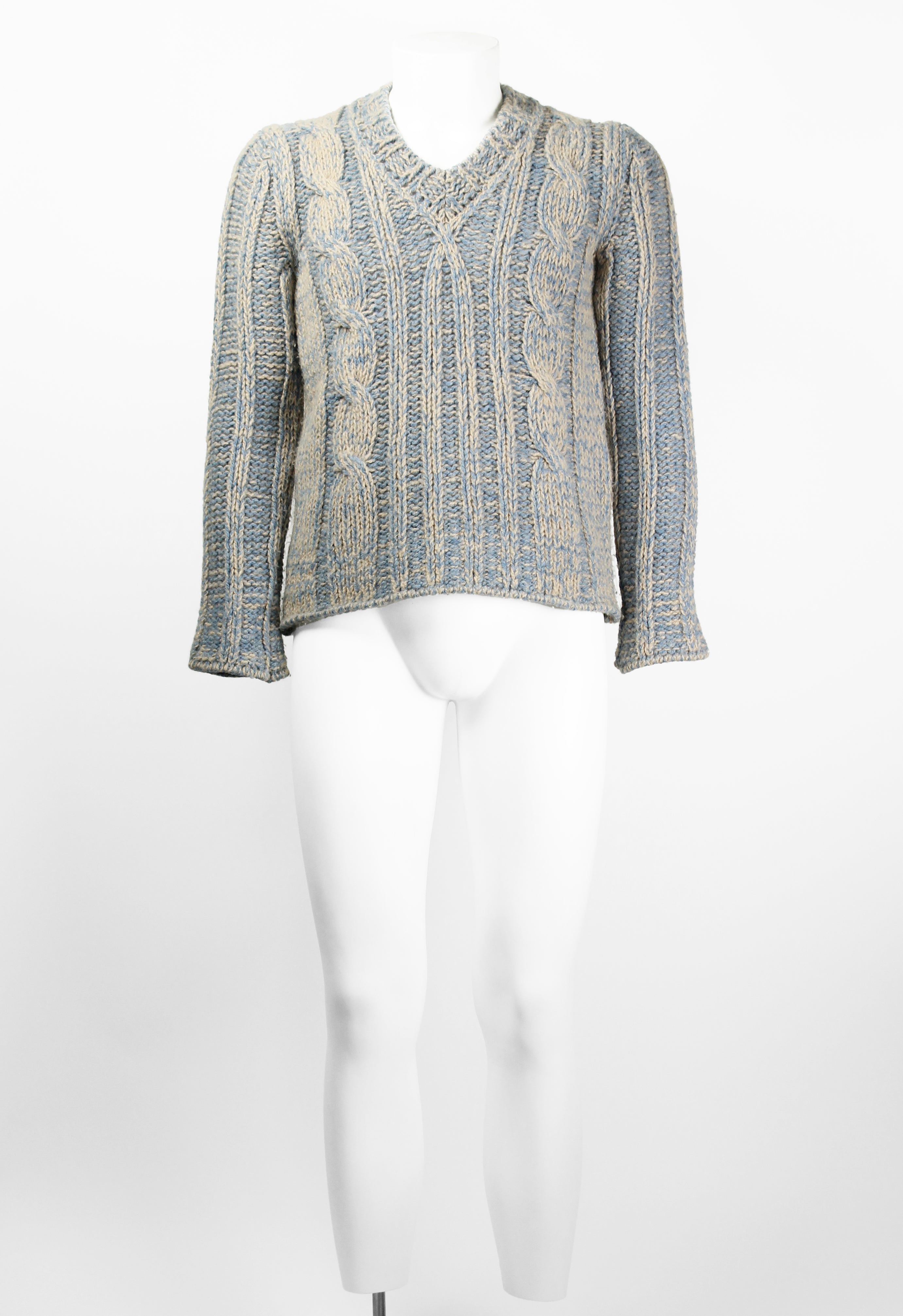 DRIES VAN NOTEN FW 2001 CABLE KNIT JUMPER