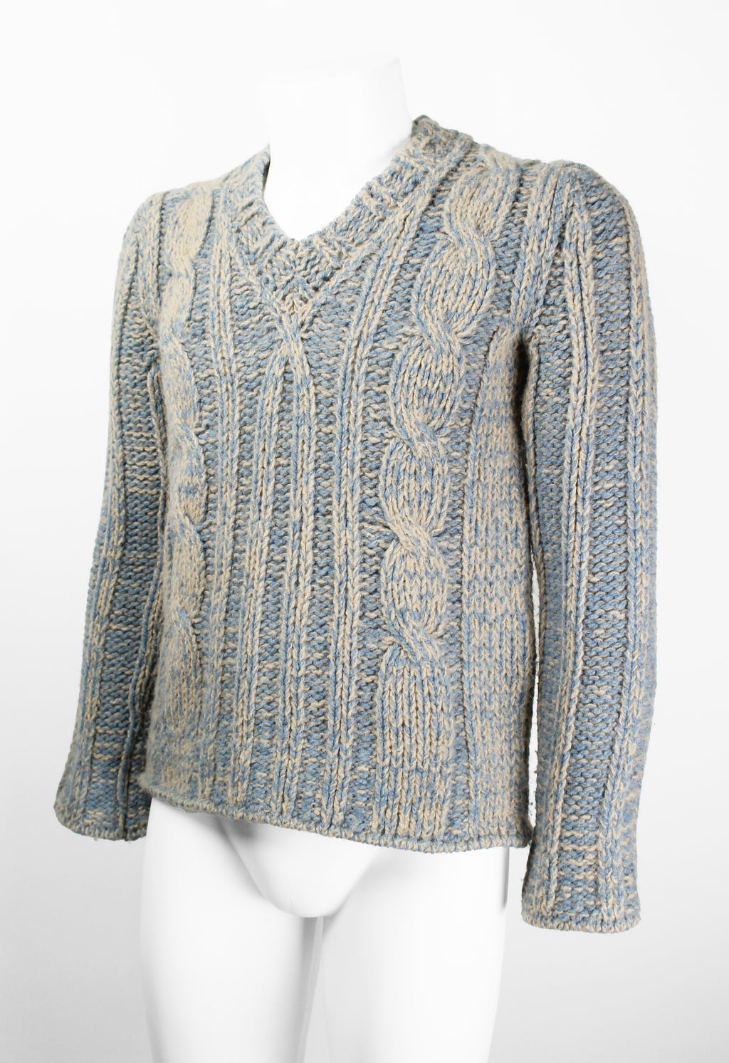 DRIES VAN NOTEN FW 2001 CABLE KNIT JUMPER