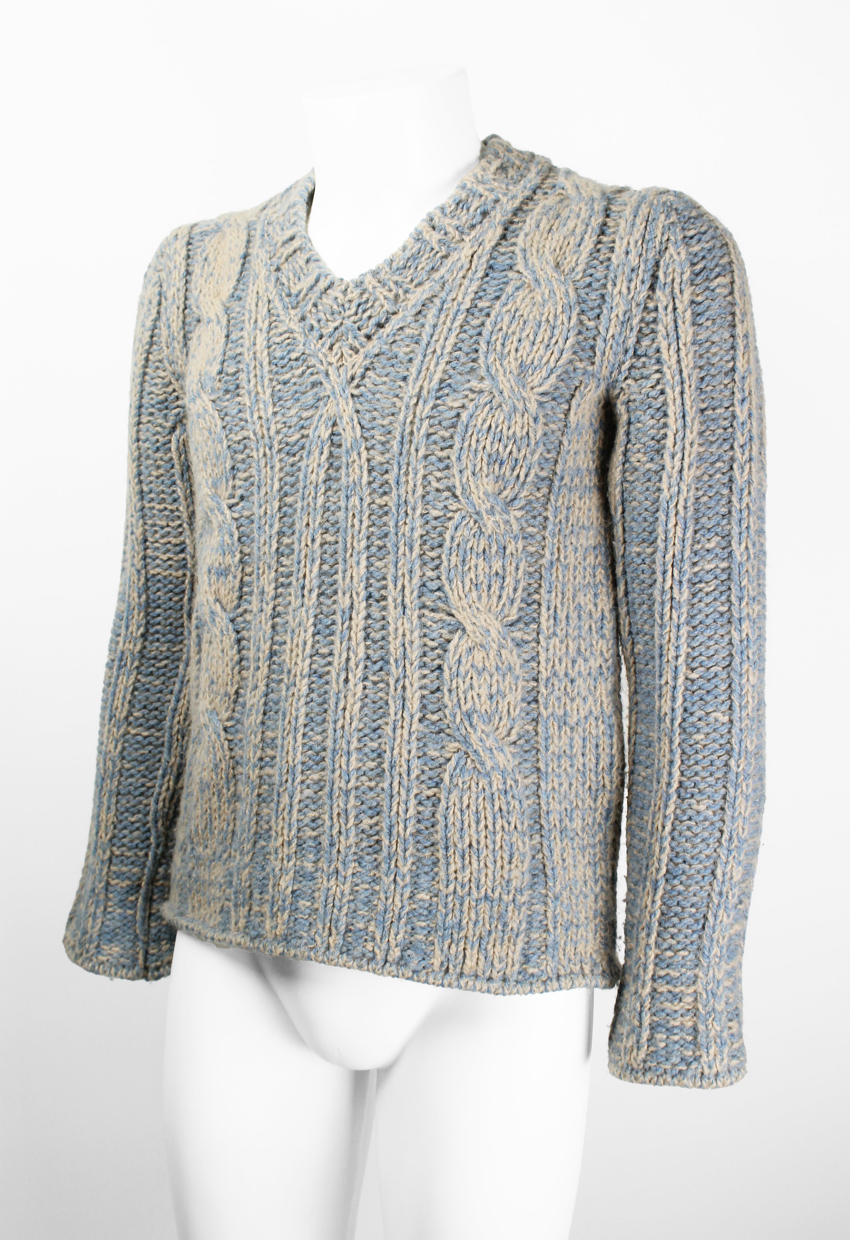 DRIES VAN NOTEN FW 2001 CABLE KNIT JUMPER