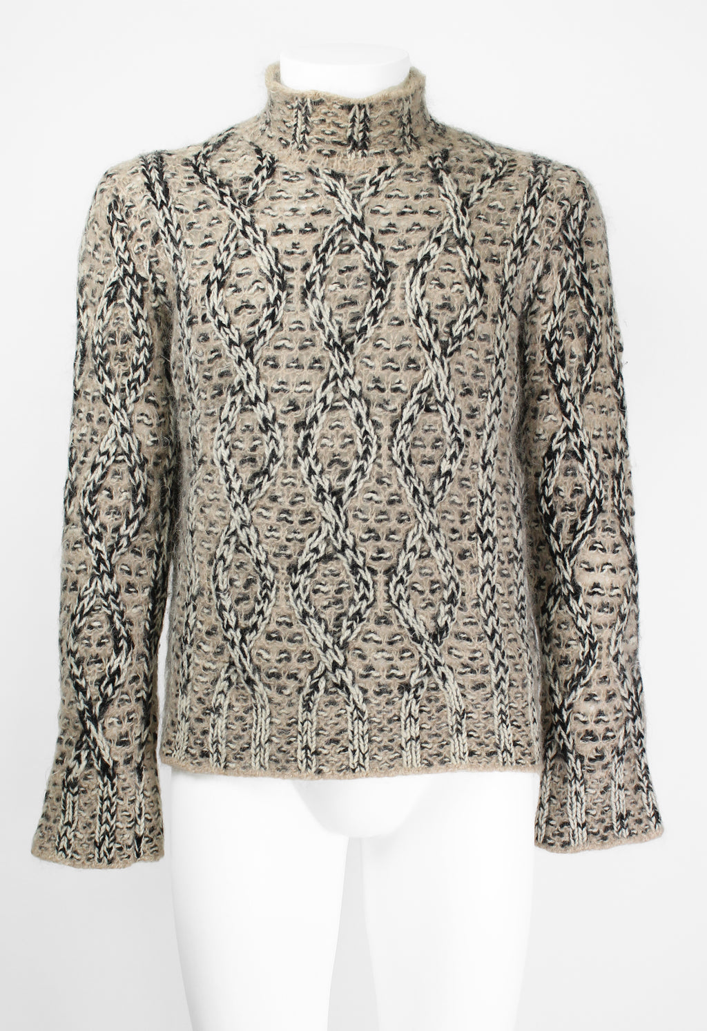 DRIES VAN NOTEN FW 2001 MOHAIR CABLE KNIT