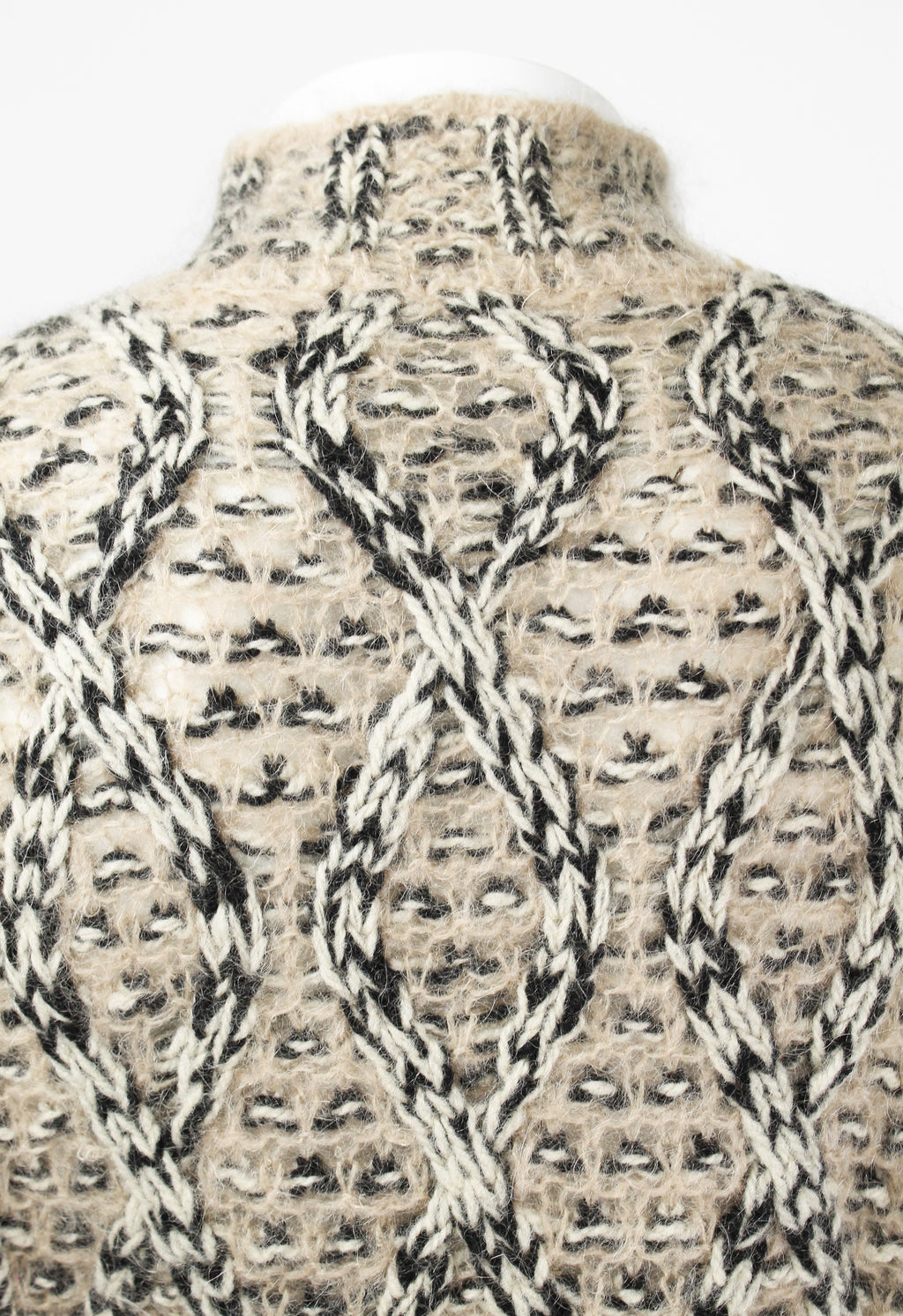 DRIES VAN NOTEN FW 2001 MOHAIR CABLE KNIT