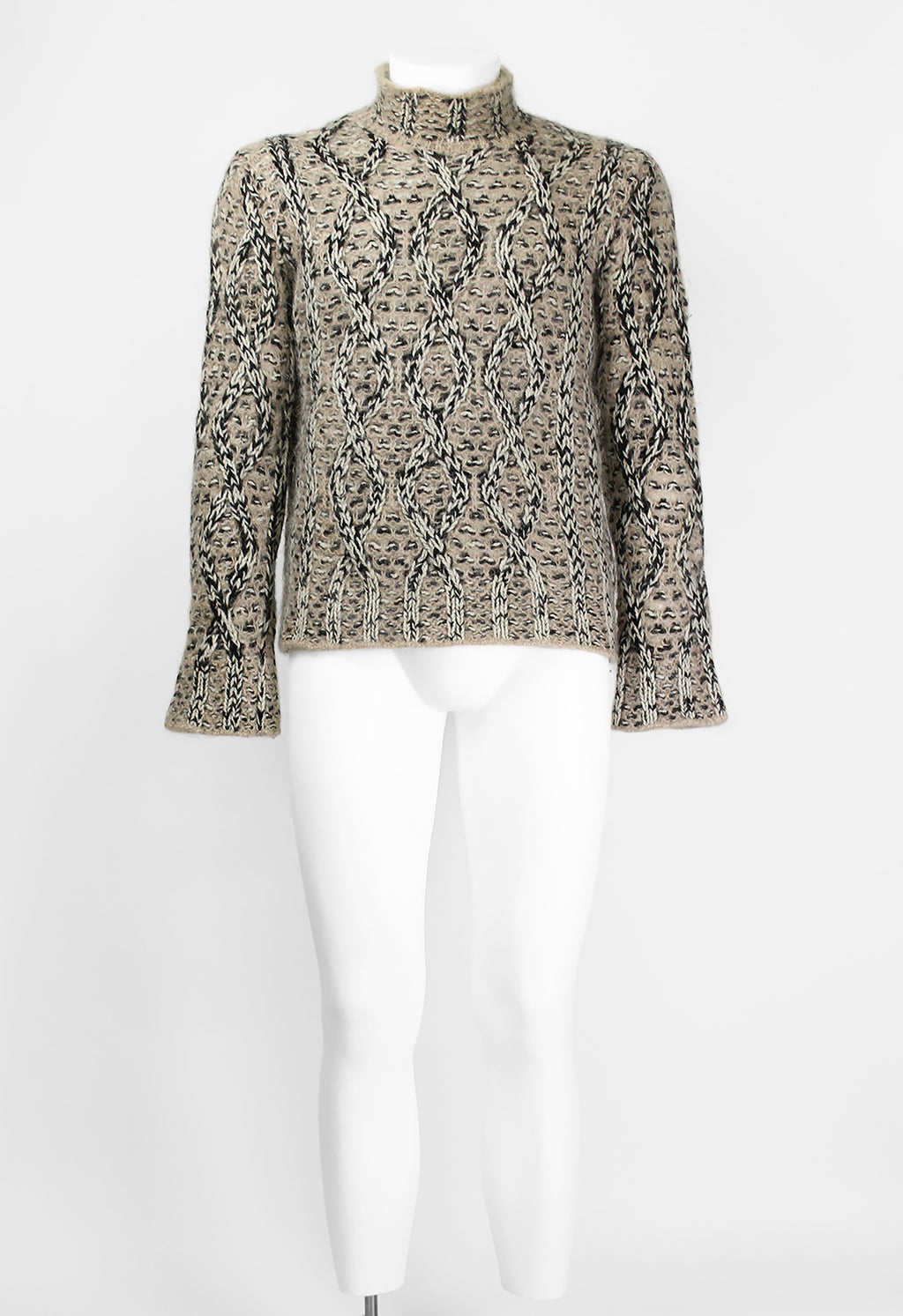 DRIES VAN NOTEN FW 2001 MOHAIR CABLE KNIT