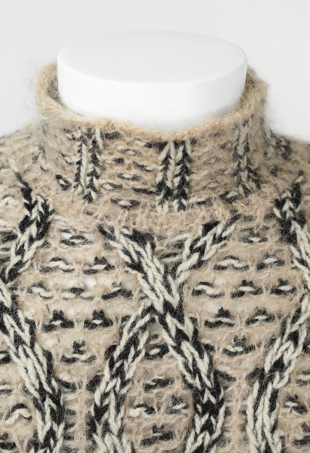 DRIES VAN NOTEN FW 2001 MOHAIR CABLE KNIT