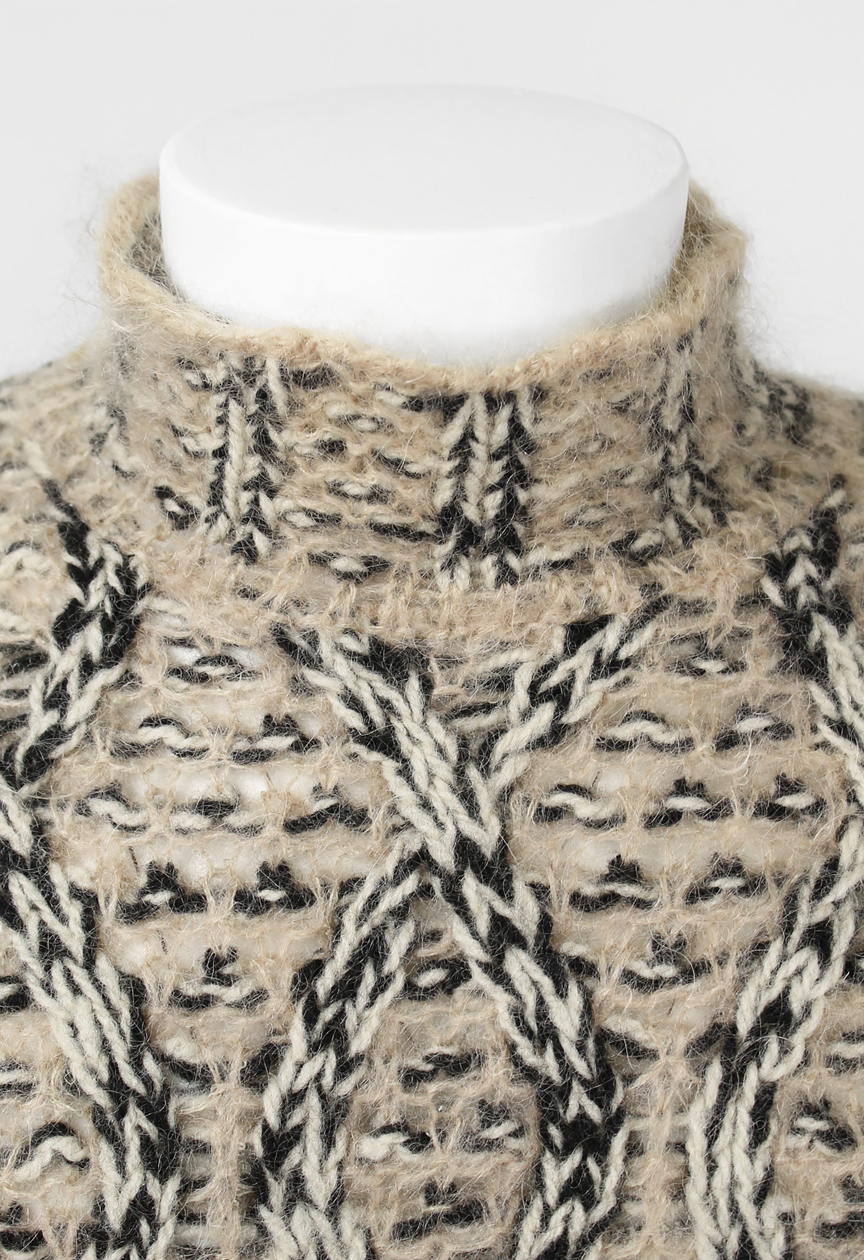 DRIES VAN NOTEN FW 2001 MOHAIR CABLE KNIT