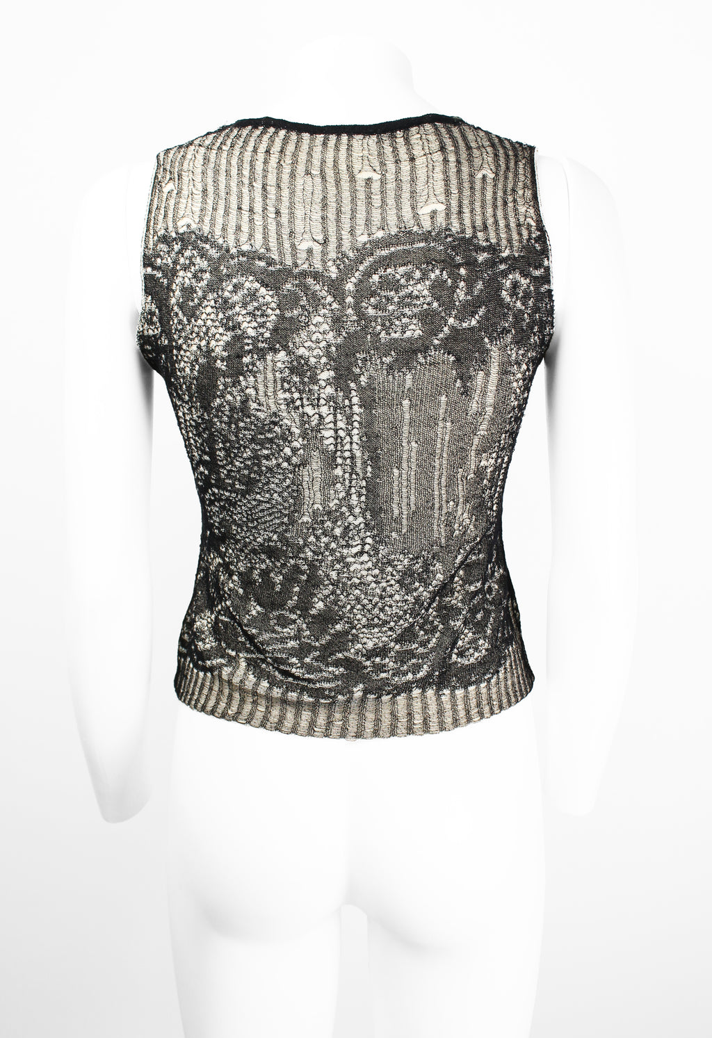 DRIES VAN NOTEN SS 1999 LAYERED DISTRESSED KNIT VEST