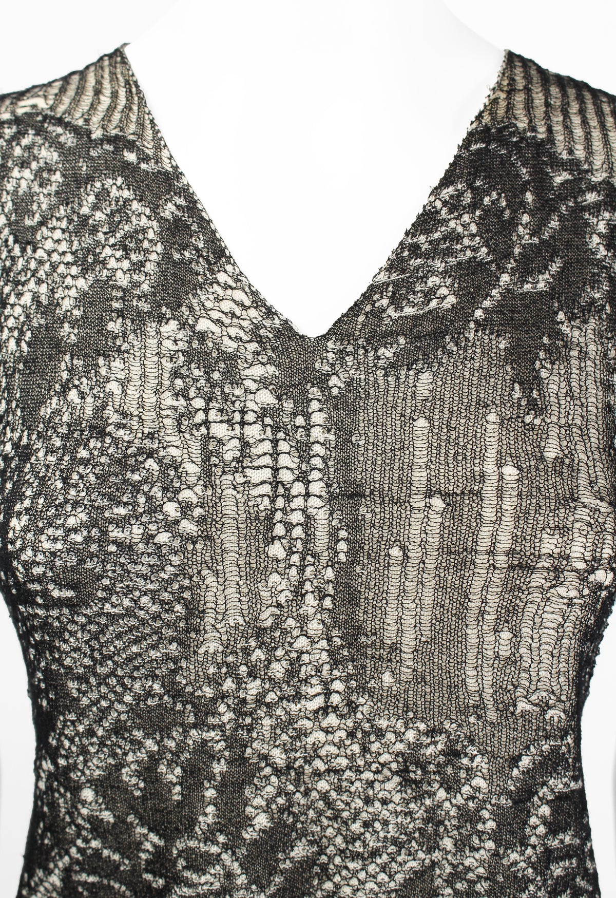 DRIES VAN NOTEN SS 1999 LAYERED DISTRESSED KNIT VEST