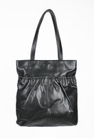 DRIES VAN NOTEN LEATHER RUCHED TOTE BAG