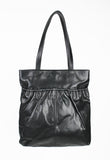 DRIES VAN NOTEN LEATHER RUCHED TOTE BAG