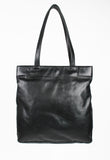 DRIES VAN NOTEN LEATHER RUCHED TOTE BAG