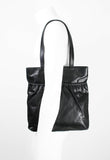 DRIES VAN NOTEN LEATHER RUCHED TOTE BAG