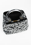 DRIES VAN NOTEN SS 2023 SEQUIN HANDBAG WITH ACRYLIC HOOP HANDLE