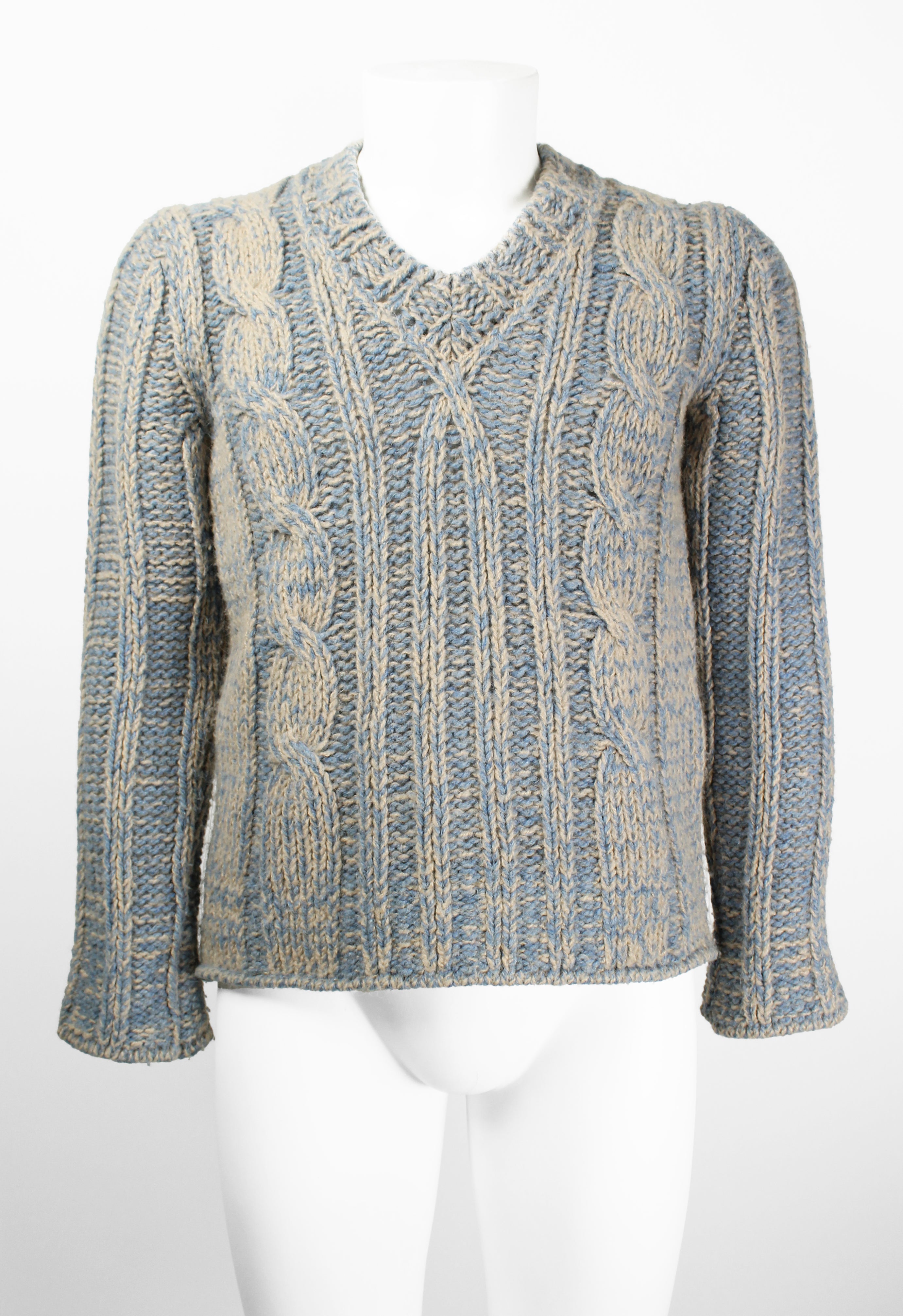 DRIES VAN NOTEN FW 2001 CABLE KNIT JUMPER