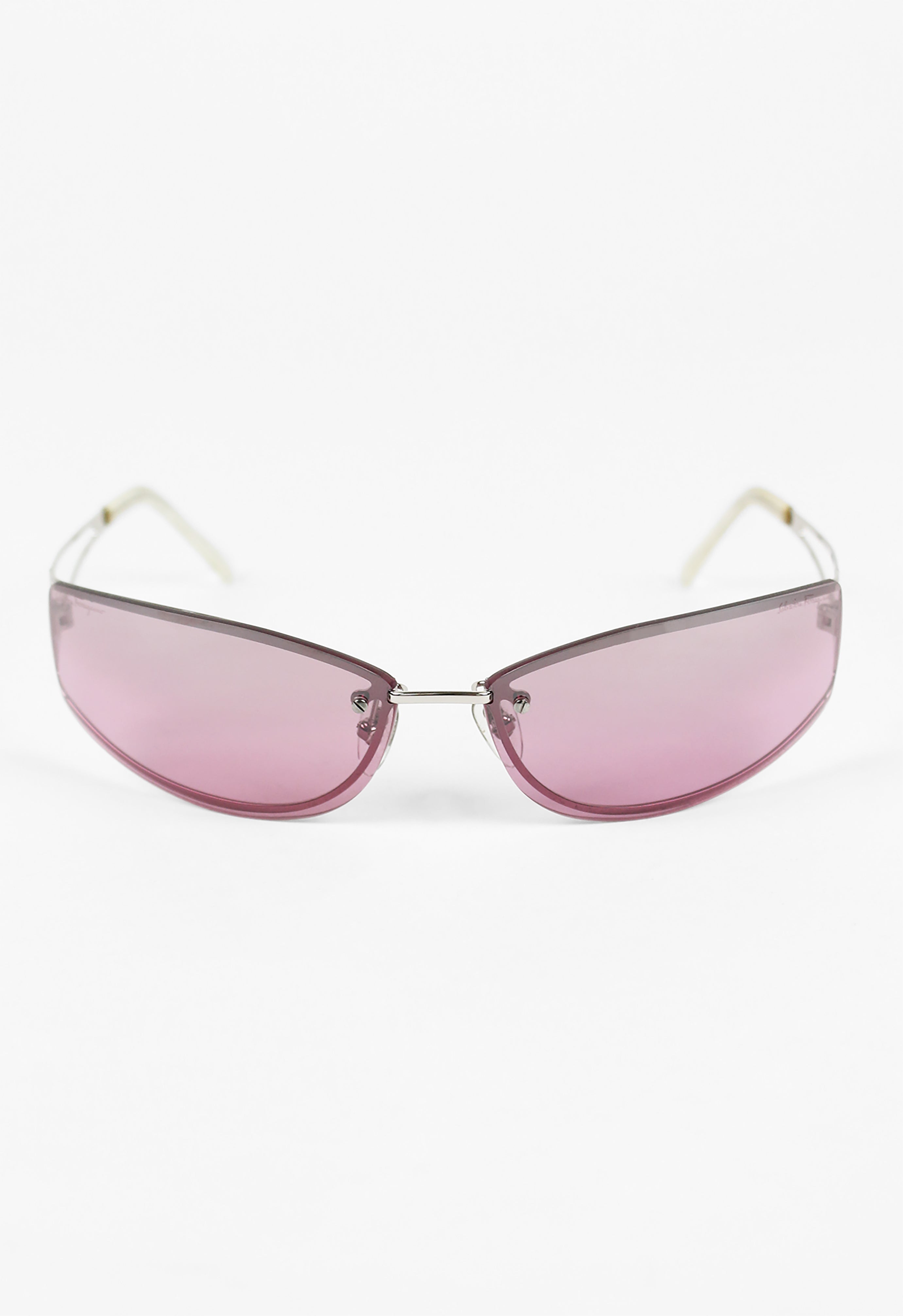 SALVATORE FERRAGAMO PINK WRAPAROUND SUNGLASSES