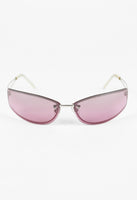 SALVATORE FERRAGAMO PINK WRAPAROUND SUNGLASSES