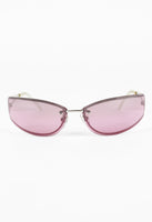 SALVATORE FERRAGAMO PINK WRAPAROUND SUNGLASSES