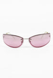 SALVATORE FERRAGAMO PINK WRAPAROUND SUNGLASSES