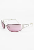 SALVATORE FERRAGAMO PINK WRAPAROUND SUNGLASSES