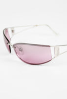 SALVATORE FERRAGAMO PINK WRAPAROUND SUNGLASSES