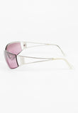 SALVATORE FERRAGAMO PINK WRAPAROUND SUNGLASSES