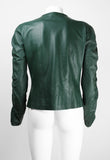 GUCCI TOM FORD FW 1999 GREEN LEATHER RUCHED JACKET