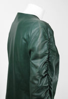 GUCCI TOM FORD FW 1999 GREEN LEATHER RUCHED JACKET