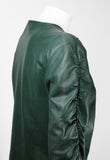 GUCCI TOM FORD FW 1999 GREEN LEATHER RUCHED JACKET