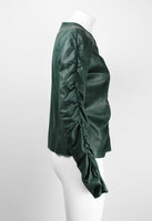 GUCCI TOM FORD FW 1999 GREEN LEATHER RUCHED JACKET