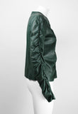 GUCCI TOM FORD FW 1999 GREEN LEATHER RUCHED JACKET