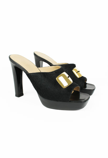 GUCCI FW 1996 CALF HAIR G HEELS