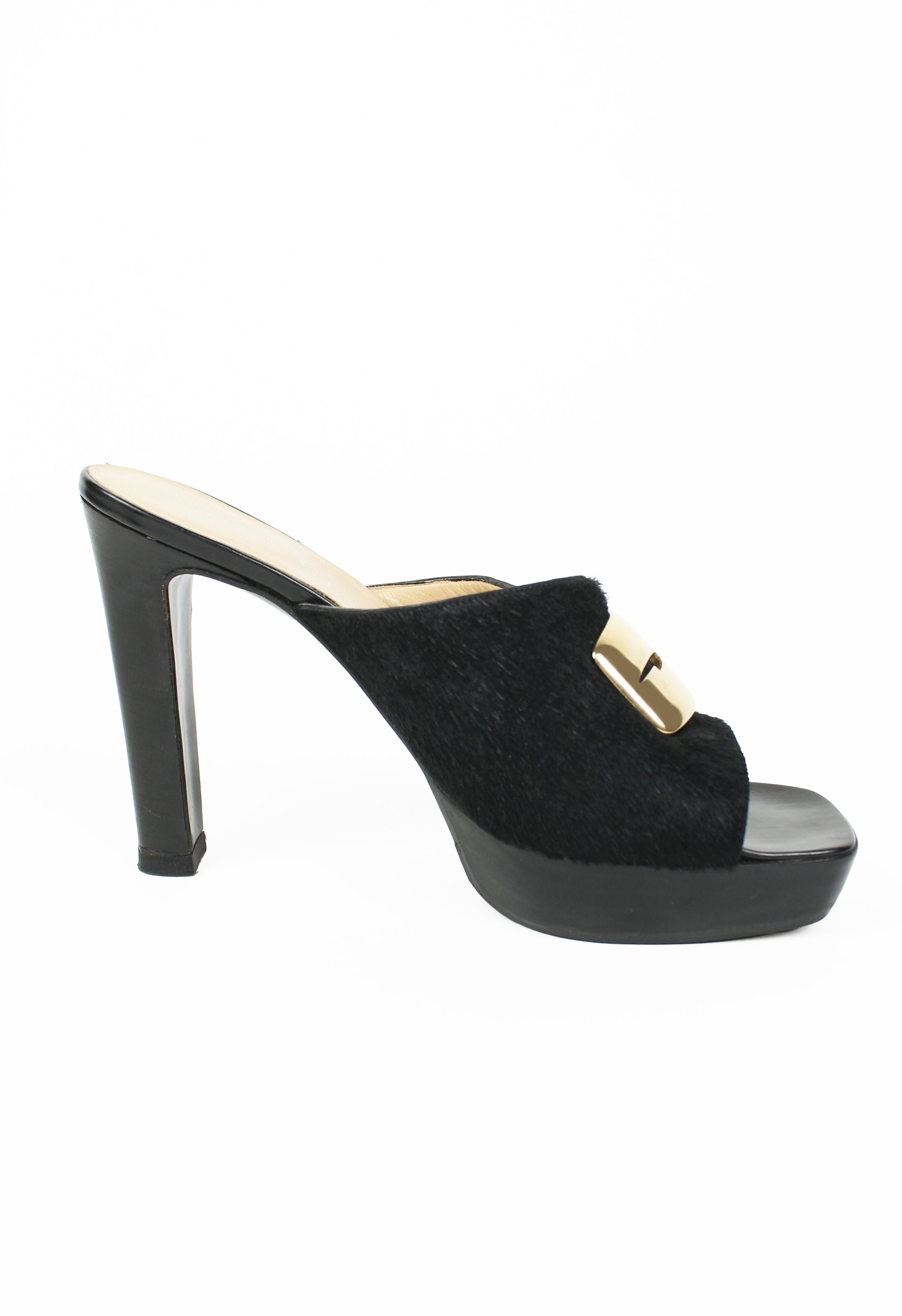GUCCI TOM FORD FW 1996 CALF HAIR G HEELS