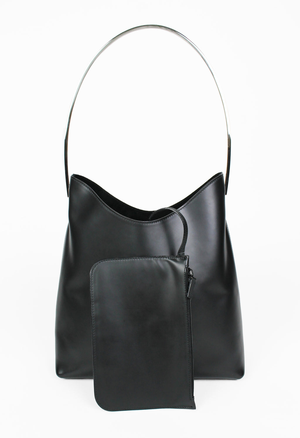 GUCCI TOM FORD FW 1997 BLACK METAL RING SHOULDER BAG