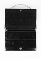 GUCCI TOM FORD FW 1997 METAL RING PATENT CONVERTIBLE SHOULDER BAG