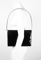 GUCCI TOM FORD FW 1997 METAL RING PATENT CONVERTIBLE SHOULDER BAG
