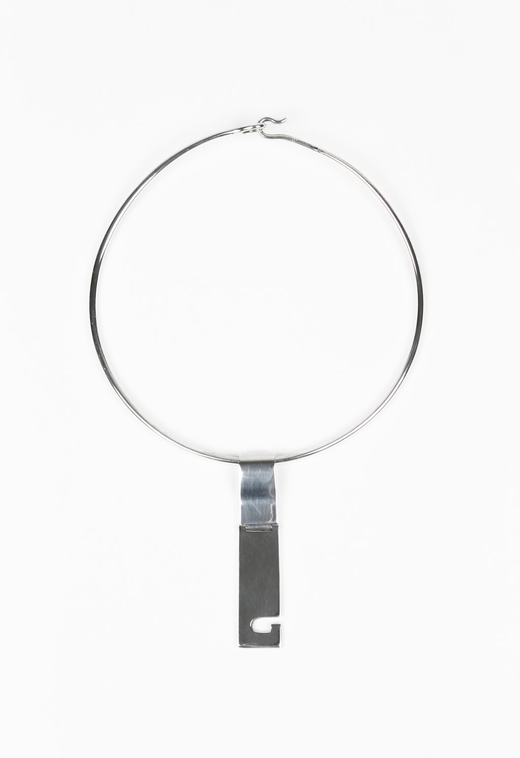 GUCCI TOM FORD FW 1997 SILVER G PENDANT CHOKER NECKLACE