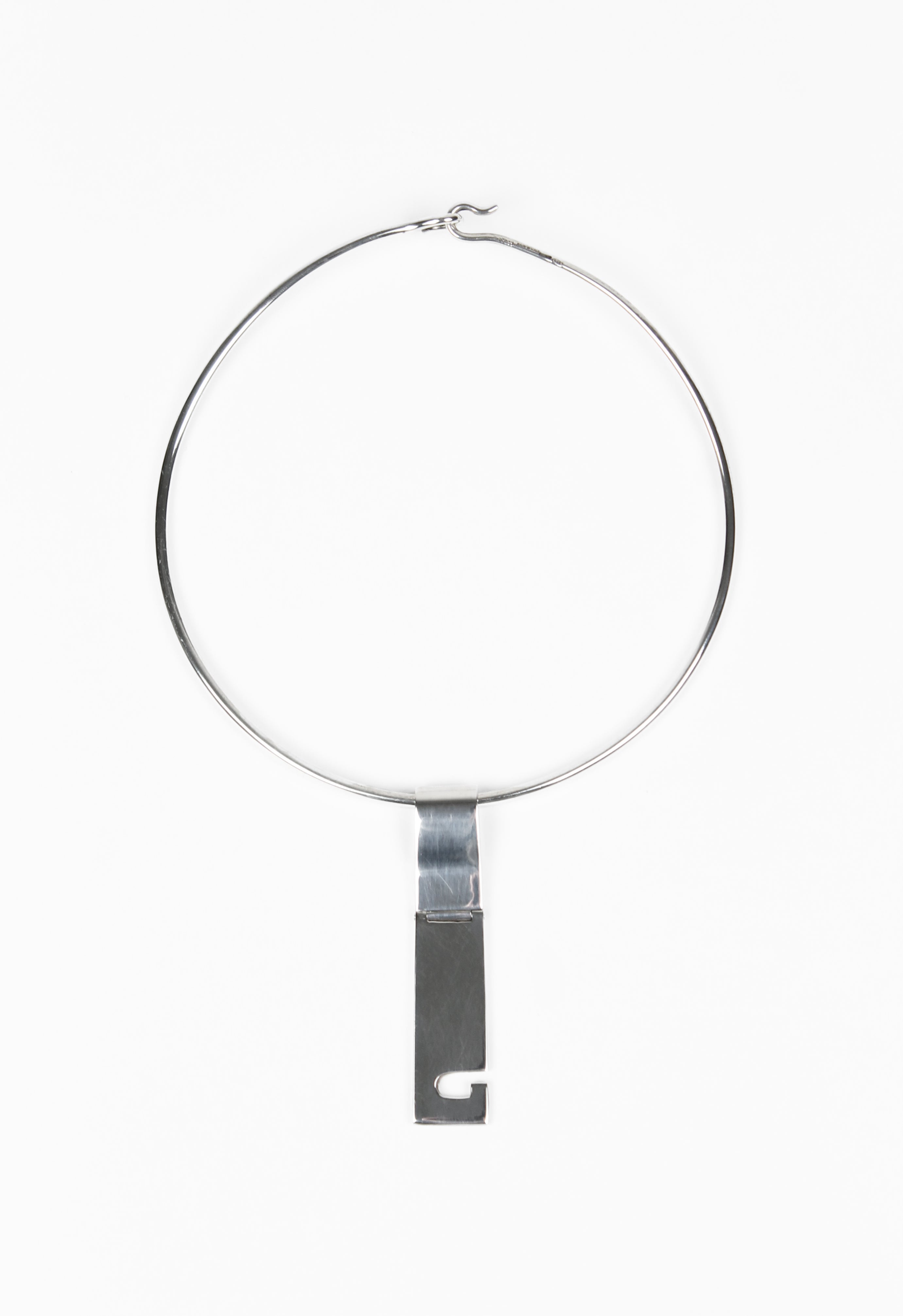 GUCCI TOM FORD FW 1997 SILVER G PENDANT CHOKER NECKLACE