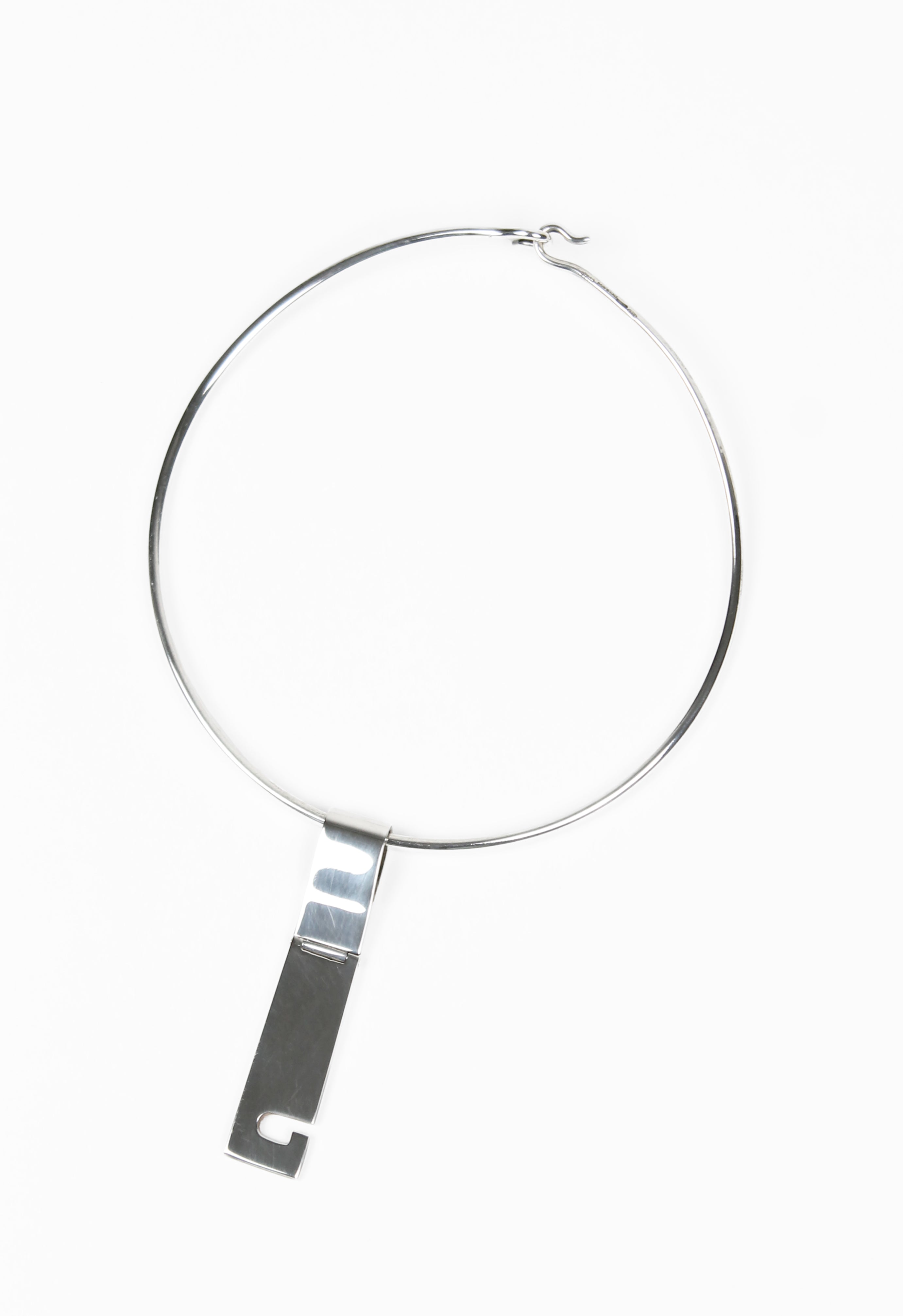 GUCCI TOM FORD FW 1997 SILVER G PENDANT CHOKER NECKLACE