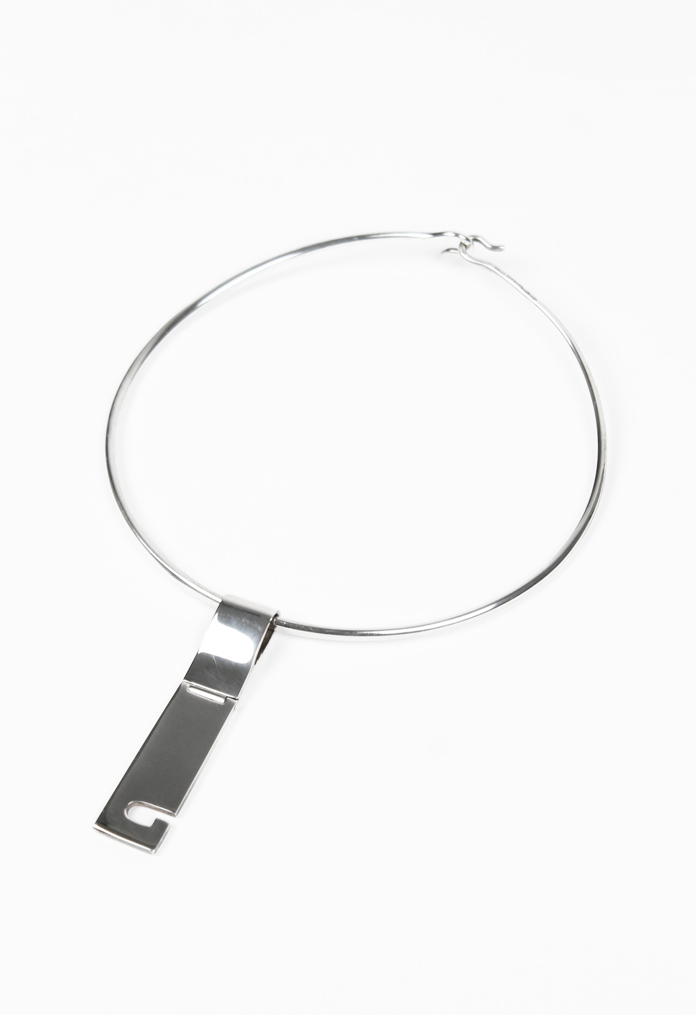 GUCCI TOM FORD FW 1997 SILVER G PENDANT CHOKER NECKLACE