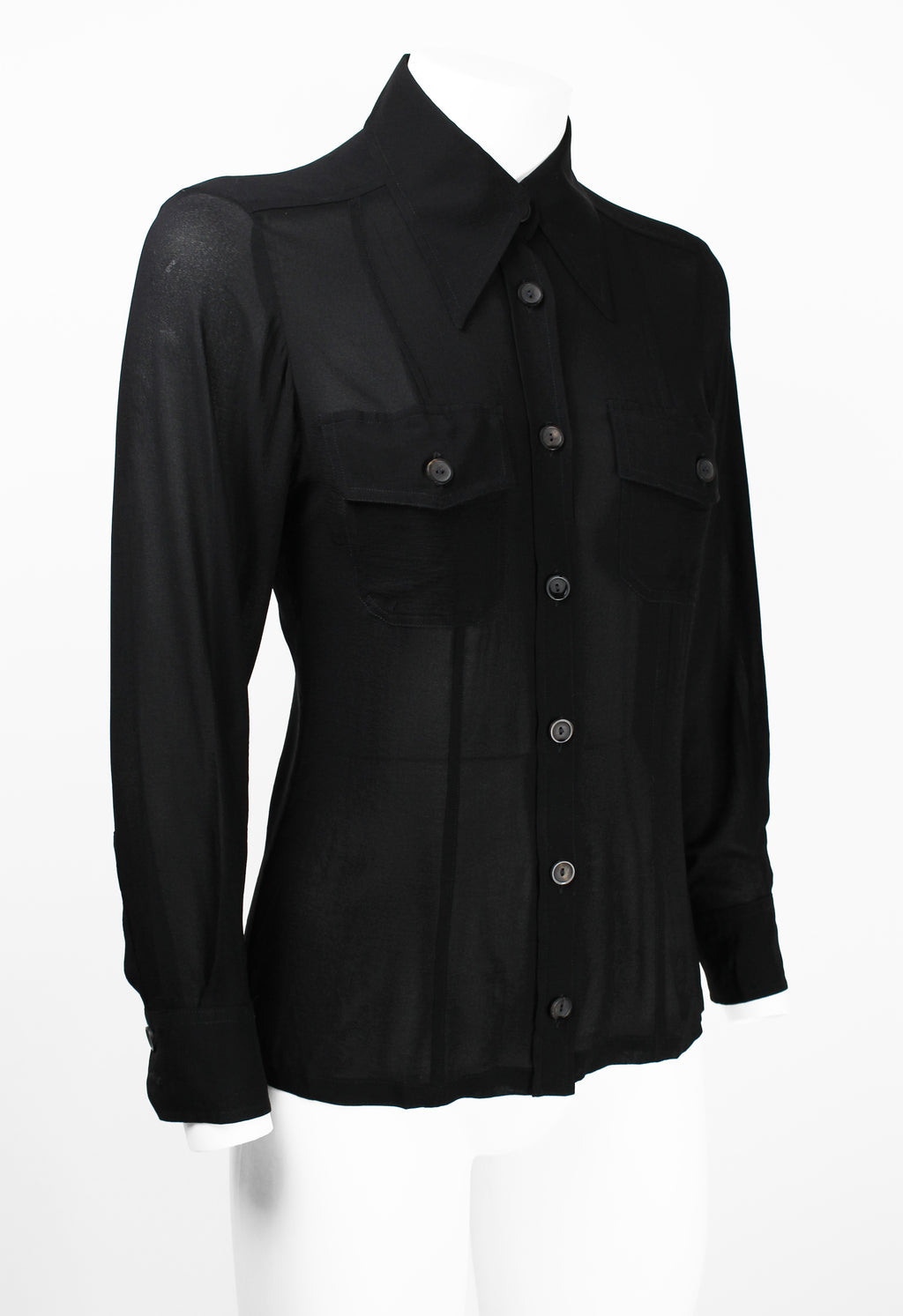 GUCCI TOM FORD SS 1996 SILK SHEER SHIRT