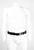 GUCCI TOM FORD SS 1997 BLACK LEATHER CHAIN BELT