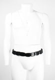 GUCCI TOM FORD SS 1997 BLACK LEATHER CHAIN BELT