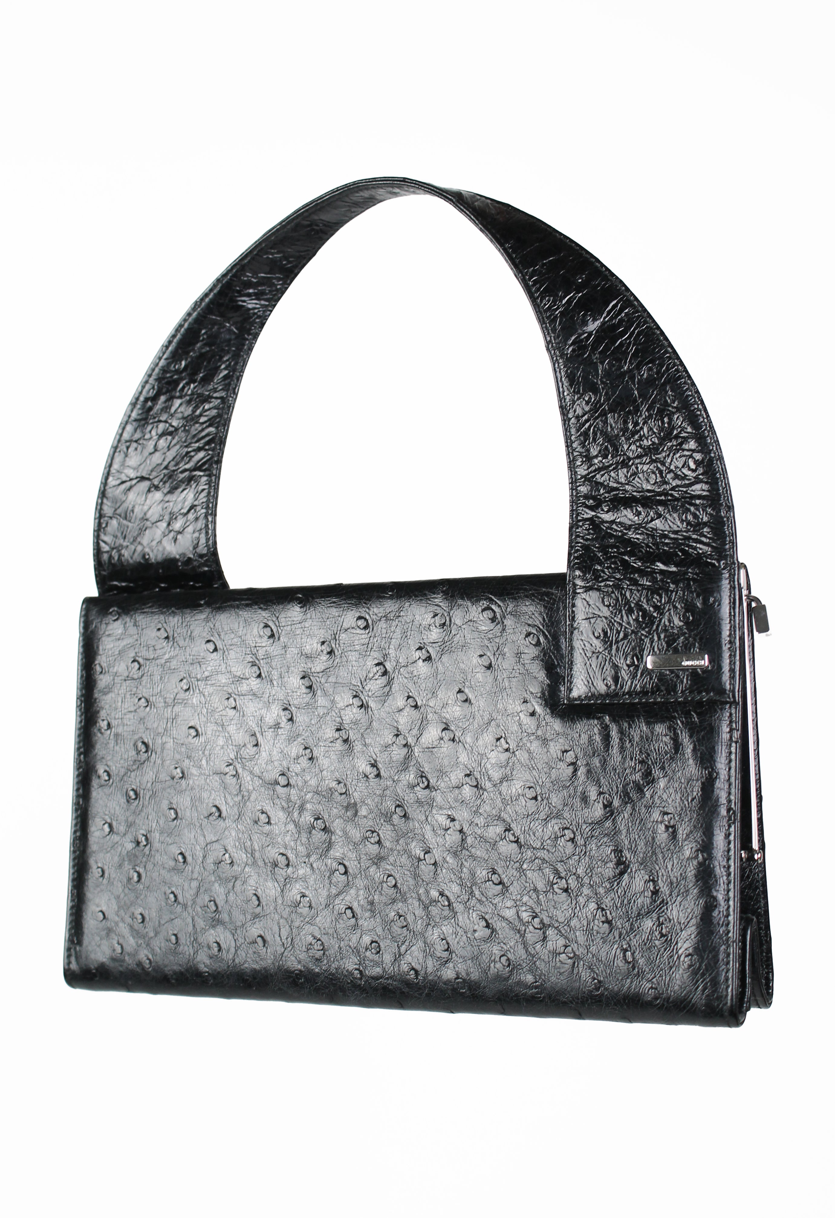 GUCCI TOM FORD SS 1998 OSTRICH LEATHER SHOULDER BAG