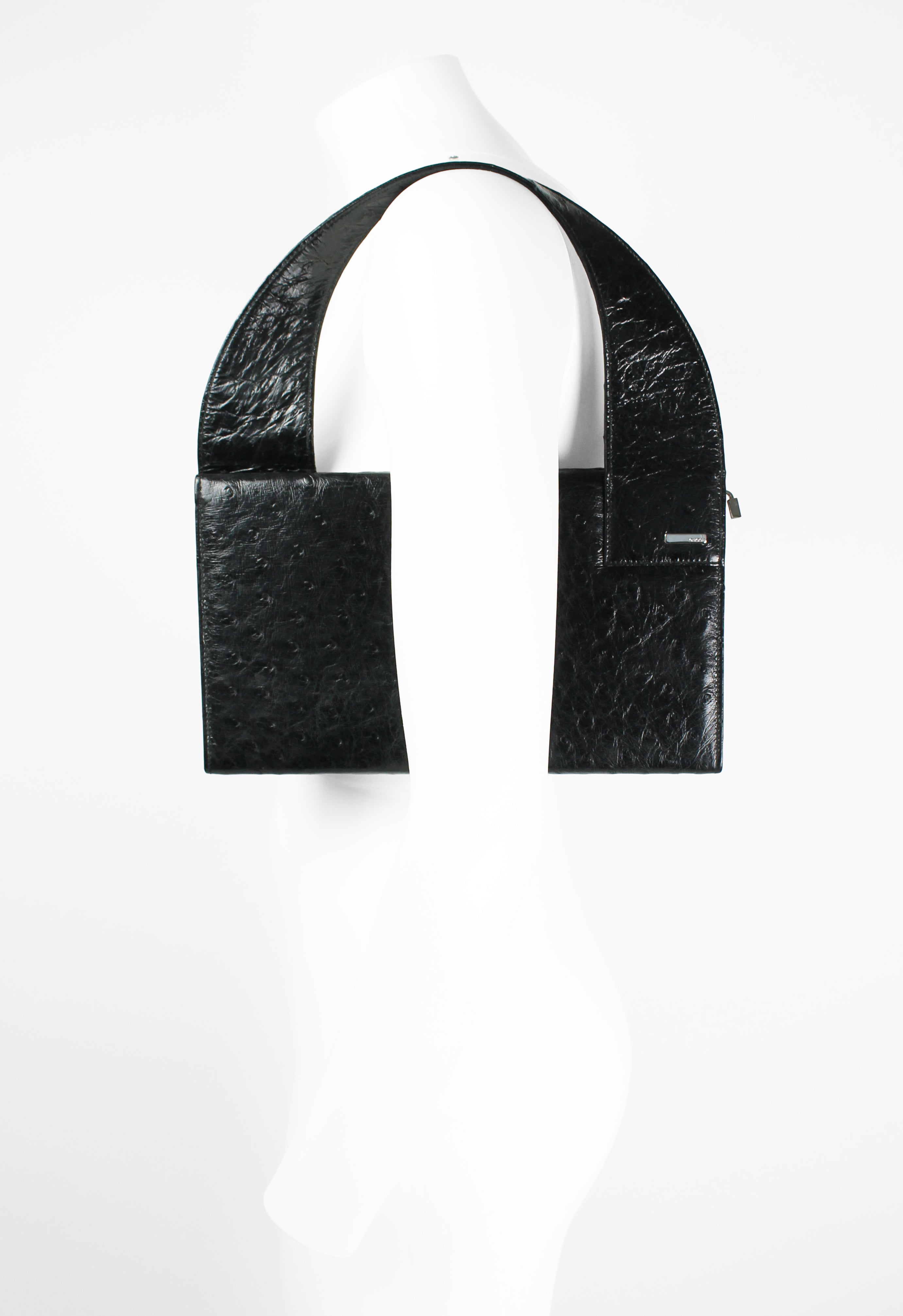 GUCCI TOM FORD SS 1998 OSTRICH LEATHER SHOULDER BAG