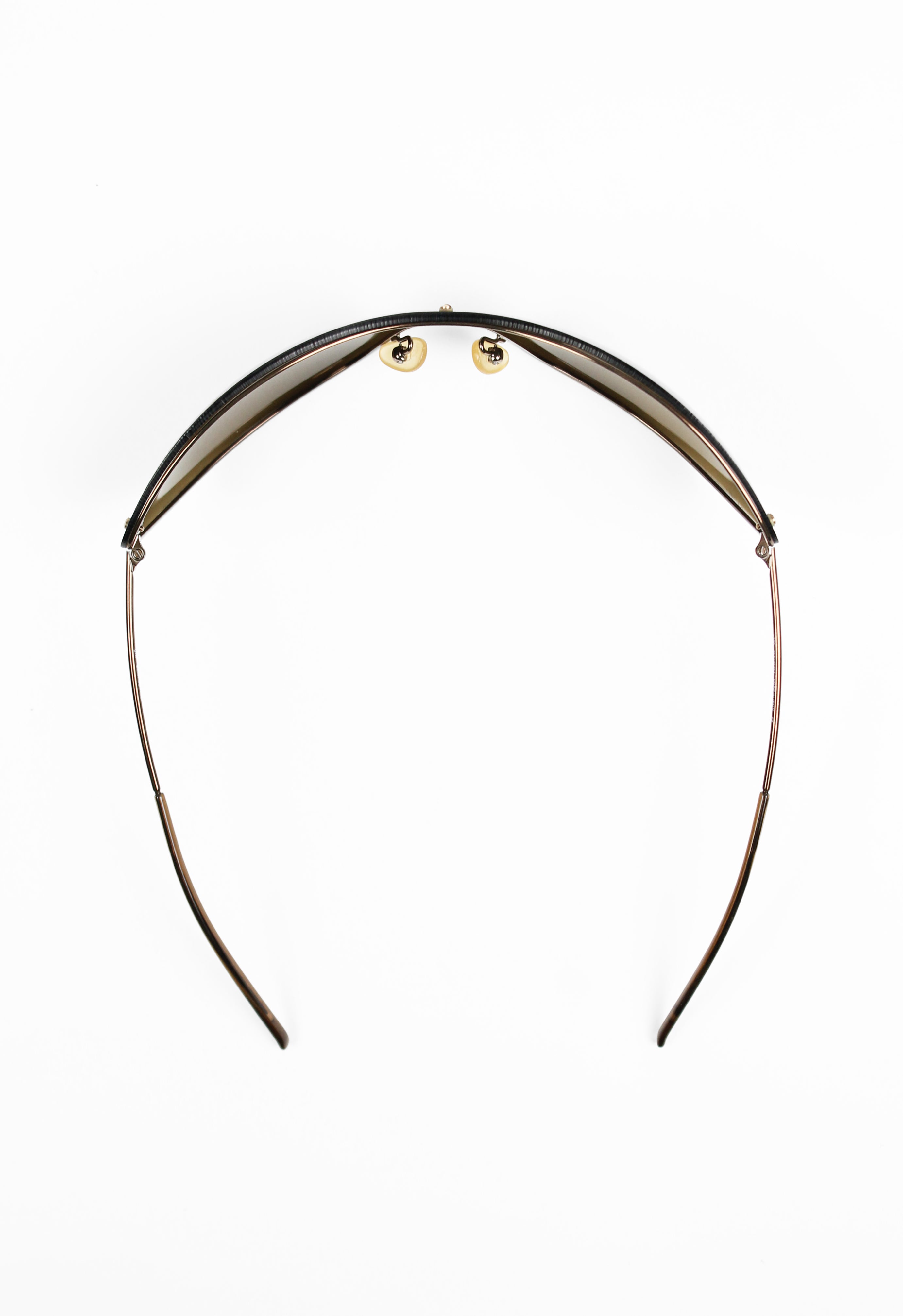 GUCCI TOM FORD SS 2001 BROWN CURVED WRAPAROUND SUNGLASSES