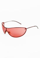 GUCCI TOM FORD SS 2001 RED CURVED WRAPAROUND SUNGLASSES